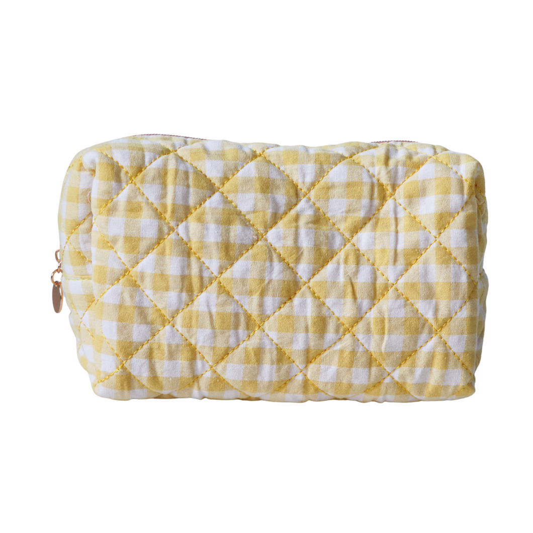 Yellow Gingham Pouch